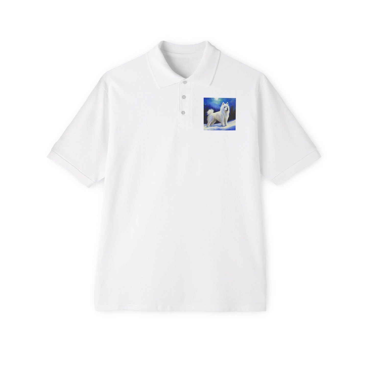 American Eskimo - Men's Piqué Polo Shirt: Timeless Elegance