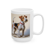 Whimsical Wire Fox Terrier Ceramic Mug