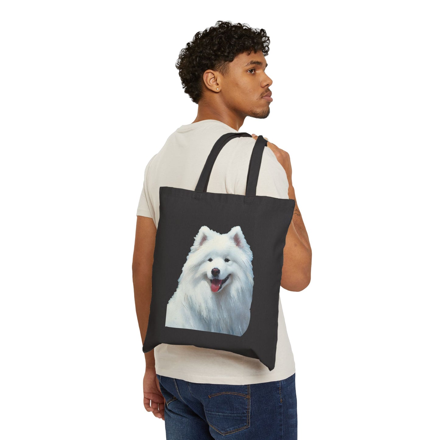 Samoyed Cotton Canvas Tote Bag