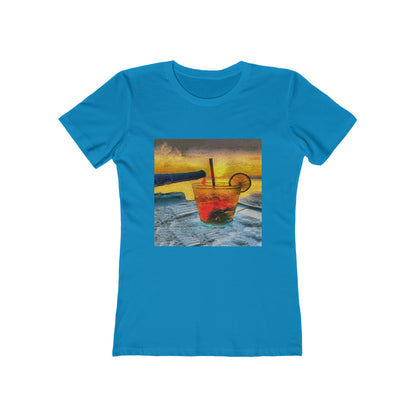 Happy Hour on Sifnos (Greece) - -  Women's Slim Fit Ringspun Cotton T-Shirt