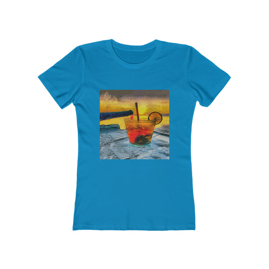 Happy Hour on Sifnos (Greece) - -  Women's Slim Fit Ringspun Cotton T-Shirt