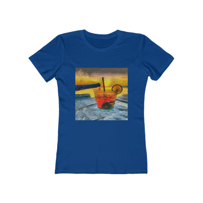 Happy Hour on Sifnos (Greece) - -  Women's Slim Fit Ringspun Cotton T-Shirt