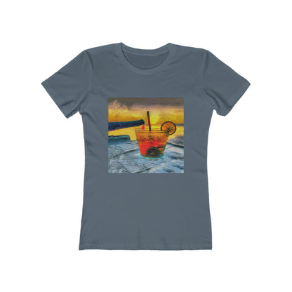 Happy Hour on Sifnos (Greece) - -  Women's Slim Fit Ringspun Cotton T-Shirt