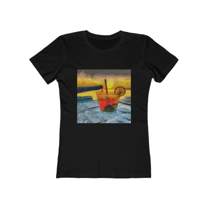 Happy Hour on Sifnos (Greece) - -  Women's Slim Fit Ringspun Cotton T-Shirt