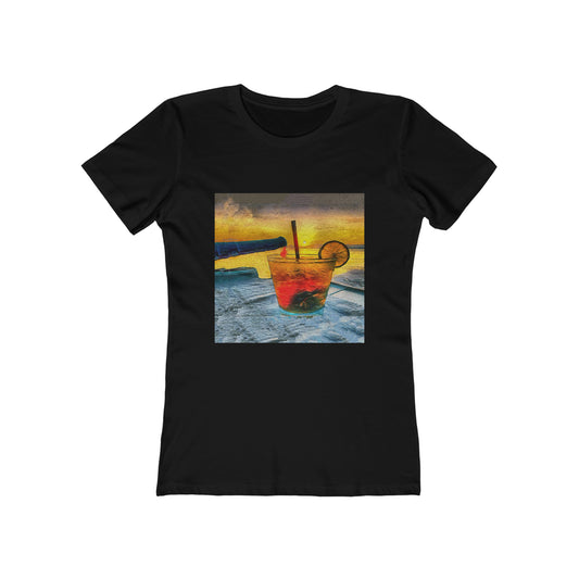 Happy Hour on Sifnos (Greece) - -  Women's Slim Fit Ringspun Cotton T-Shirt