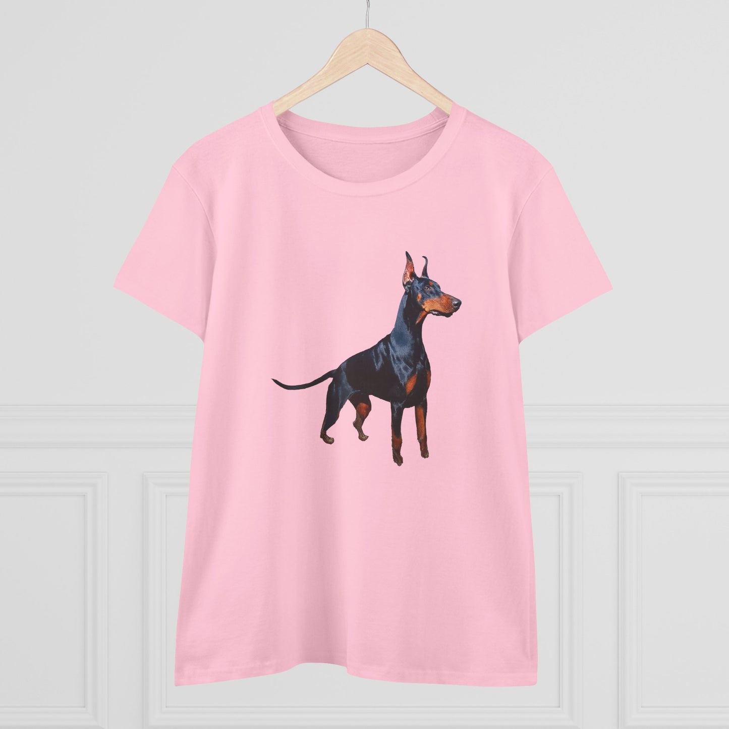 Bold Doberman Pinscher - Women's Midweight Cotton Tee - Perfect for Dog Lovers