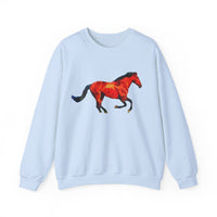 Horses 'Old Red' Unisex 50/50 Crewneck Sweatshirt
