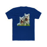 West Highland Terrier - Westie Men's Fitted Cotton Crew Tee