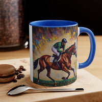 Race Horse and Jockey - Derby Day - 11oz Accent Mug