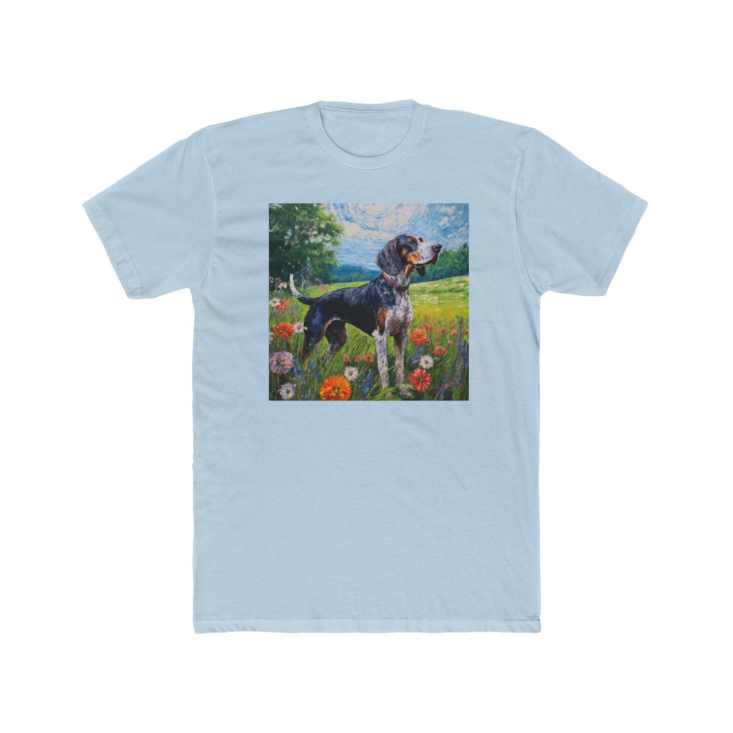 Bluetick Coonhound Men's Fitted Cotton Crew Tee