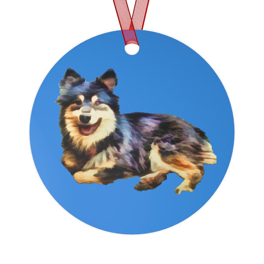 Finnish Lapphund Christmas Tree Metal Ornaments