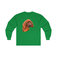 Redbone Coonhound - Unisex Cotton Long Sleeve Tee