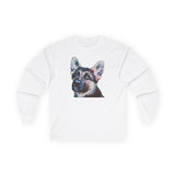 German Shepherd 'Sly' Unisex Cotton Long Sleeve Tee