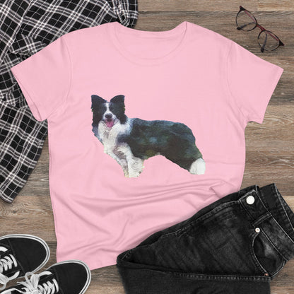 Border Collie '#1' - Women's Midweight Cotton Tee