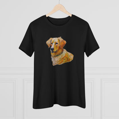 Golden Retriever Puppy Women's Relaxed Fit Cotton Tee