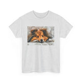 Shetland Sheepdog 'Sleepy Sheltie' Unisex Heavy Cotton Tee