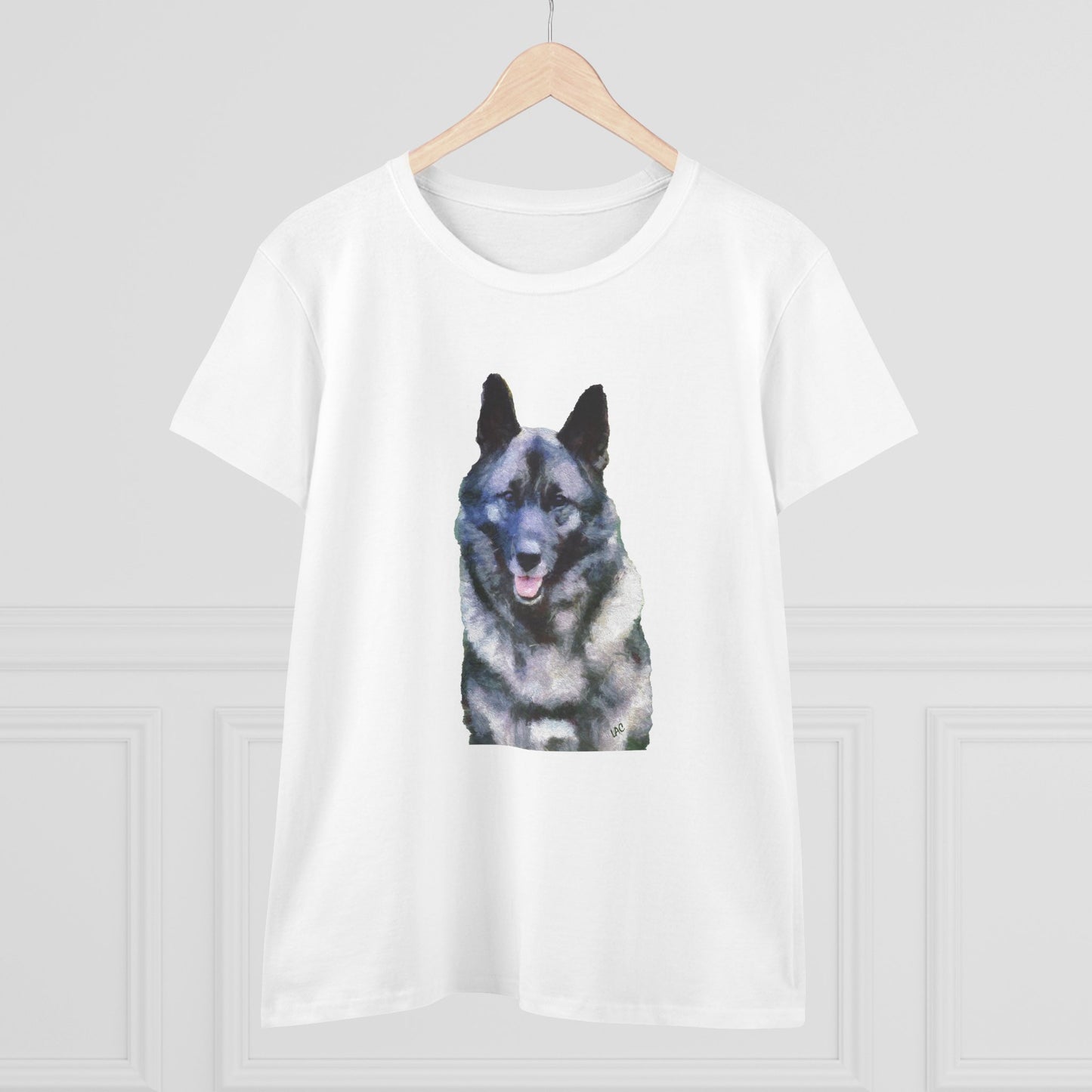 Norwegian Elkhound Women's Midweight Cotton Tee
