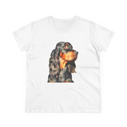 Gordon Setter 'Angus' Women's Midweight Cotton Tee