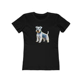 White Schnauzer - Women's Slim Fit Ringspun Cotton Tee