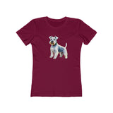 White Schnauzer - Women's Slim Fit Ringspun Cotton Tee