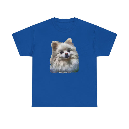 Pomeranian "Snowball" Unisex Heavy Cotton Tee by Doggylips™