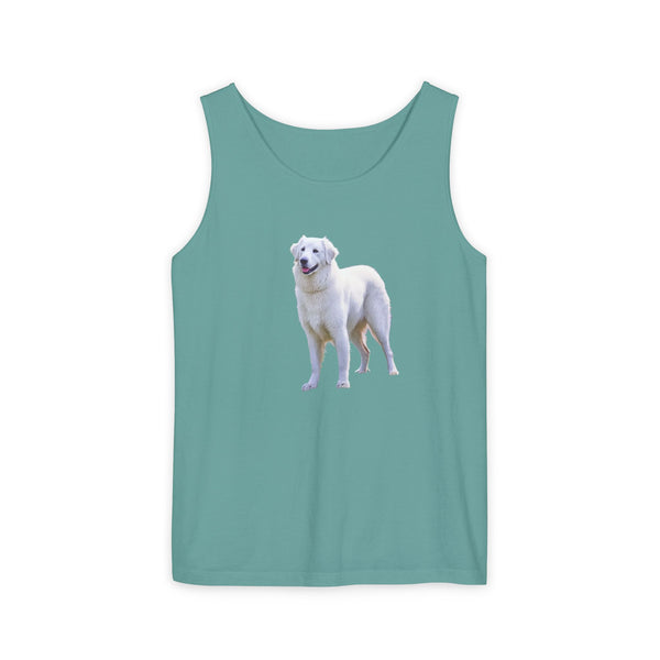 Hungarian Kuvasz Unisex Relaxed Fit Garment-Dyed Tank Top