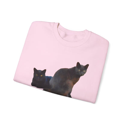 Black Cats 'Sifnos Sisters' Unisex 50/50  Crewneck Sweatshirt