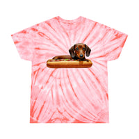 Dachshund Tie-Dye Tee in Cyclone