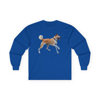 Korean Jindo Unisex Classic Cotton Long Sleeve Tee