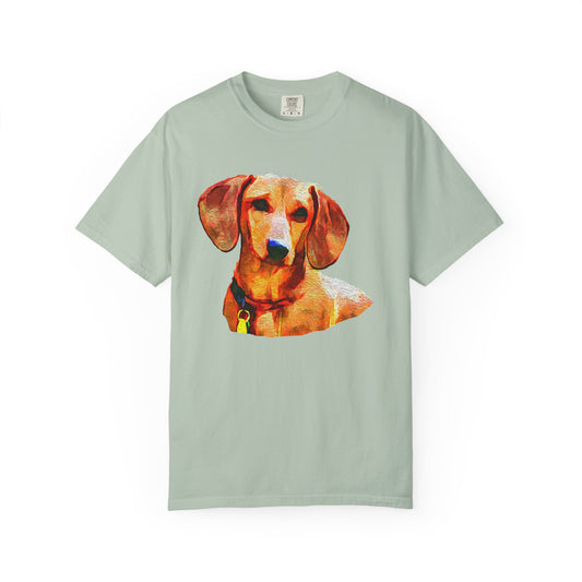 Dachshund 'Daisey' Unisex Relaxed Fit Garment-Dyed T-shirt