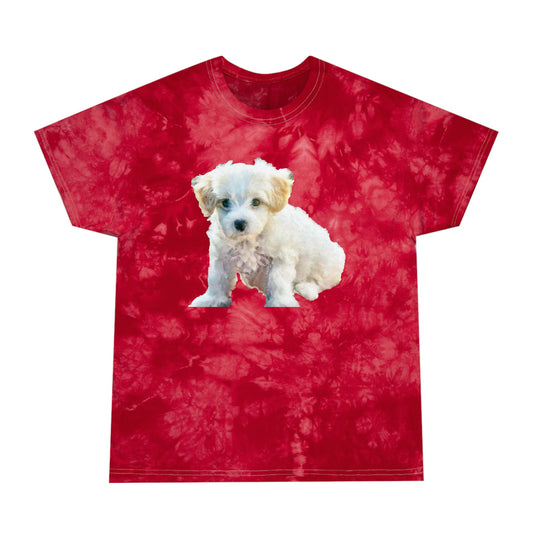 Bichon Frise Fine Art Cotton Tie-Dye Tee