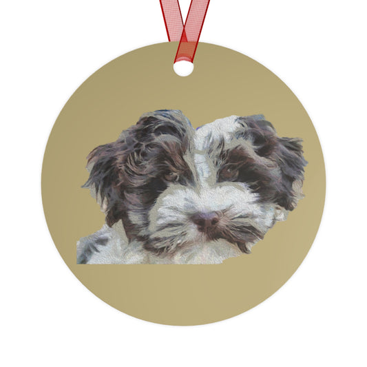 Havanese 'Fideo' Metal Ornament - A Touch of Festive Charm
