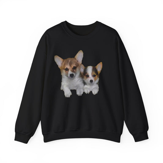 Welsh Corgi 'Cousins' Unisex 50/50 Crewneck Sweatshirt by DoggyLips™