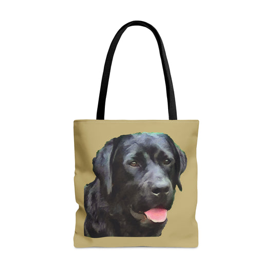 Charming Rizzo Black Labrador Tote Bag