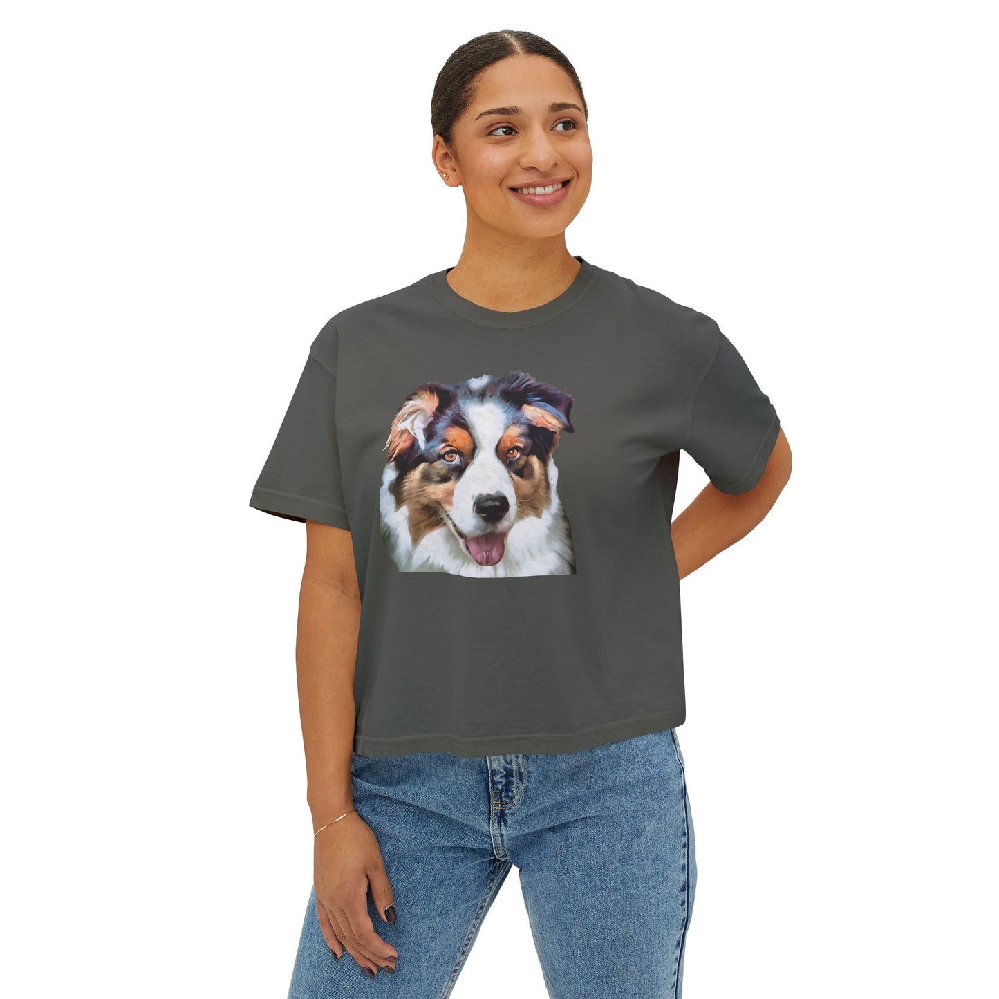 Australian Shepherd #2 - Women's Oversized Boxy Tee