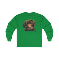 Chocolate Labrador Retriever Puppy Cotton Long Sleeve Tee