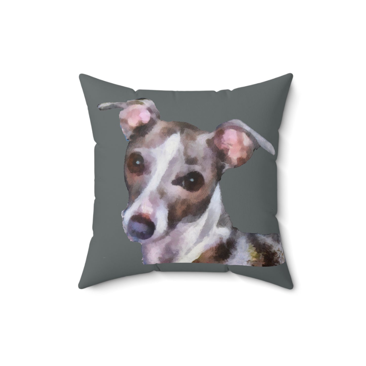 Italian Greyhound 'Lilly' Spun Polyester Throw Pillow