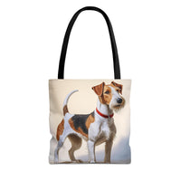 Wire Fox Terrier Polyester Tote Bag (AOP)