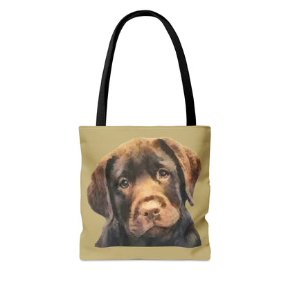 Chocolate Labrador Retriever Puppy Tote Bag