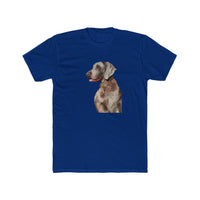 Weimaraner 'Rocky' - Men's Fitted Cotton Crew Tee