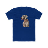 Weimaraner 'Rocky' - Men's Fitted Cotton Crew Tee