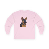 German Shepherd Puppy Classic Cotton Long Sleeve Tee