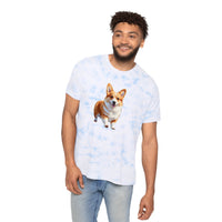 Welsh Corgi Puppy - Unisex Fashion Tie-Dyed T-Shirt