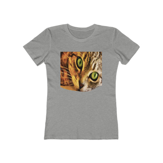 Wide-eye Cat - Women's Slim Fit Ringspun Cotton T-Shirt
