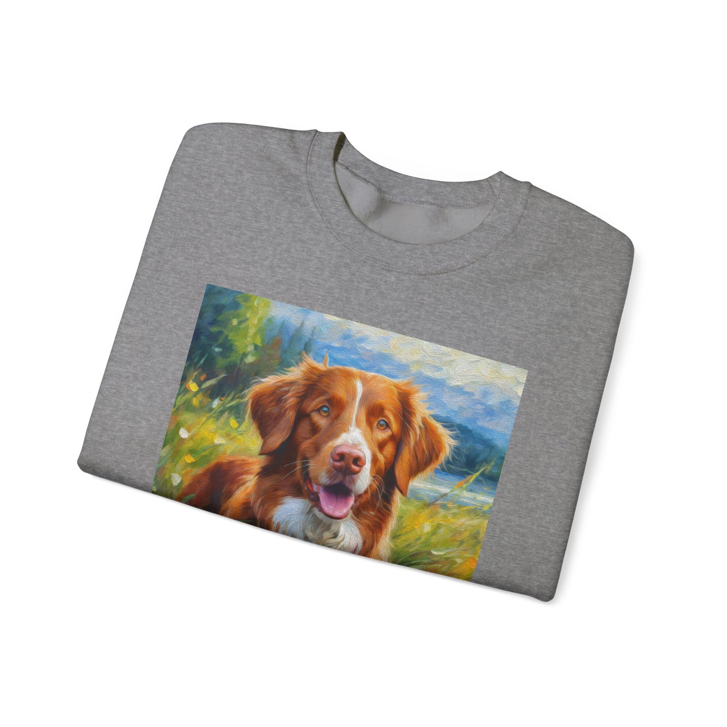 Dixie the Nova Scotia Duck Tolling Retriever 50/50 Crewneck Sweatshirt