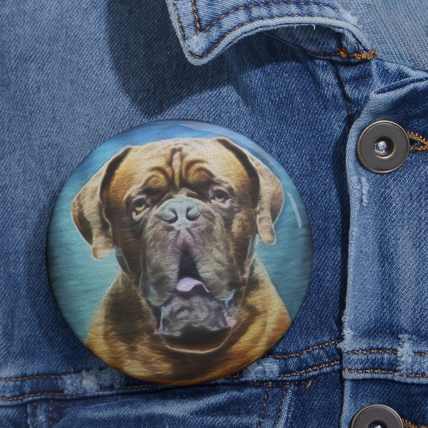 Dogue de Bordeaux Metal Pinback Button