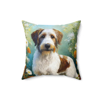 Kromfohrländer Whimsical Spun Polyester Throw Pillow