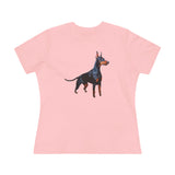 Doberman Portrait - Women's Relaxed Fit Cotton Tee