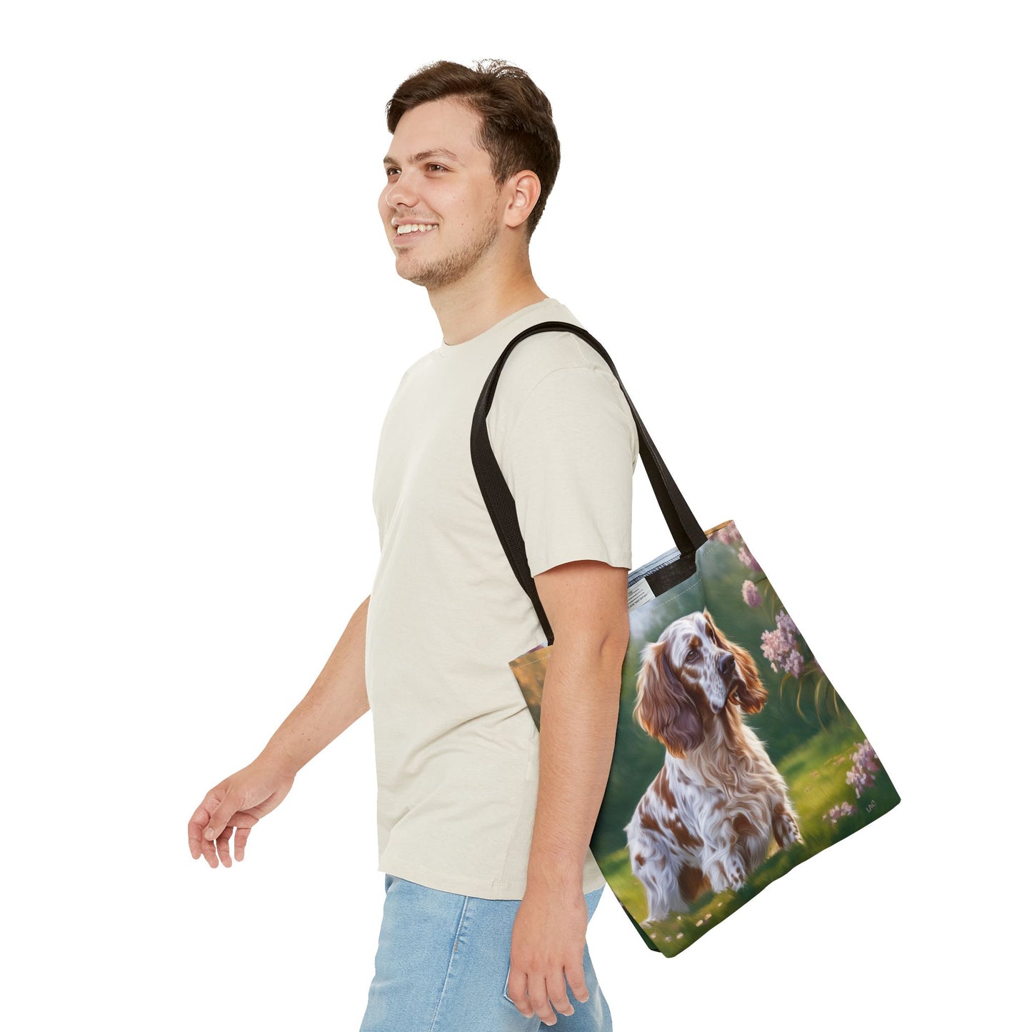 English Setter Polyester Tote Bag (AOP)