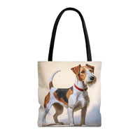 Wire Fox Terrier Polyester Tote Bag (AOP)